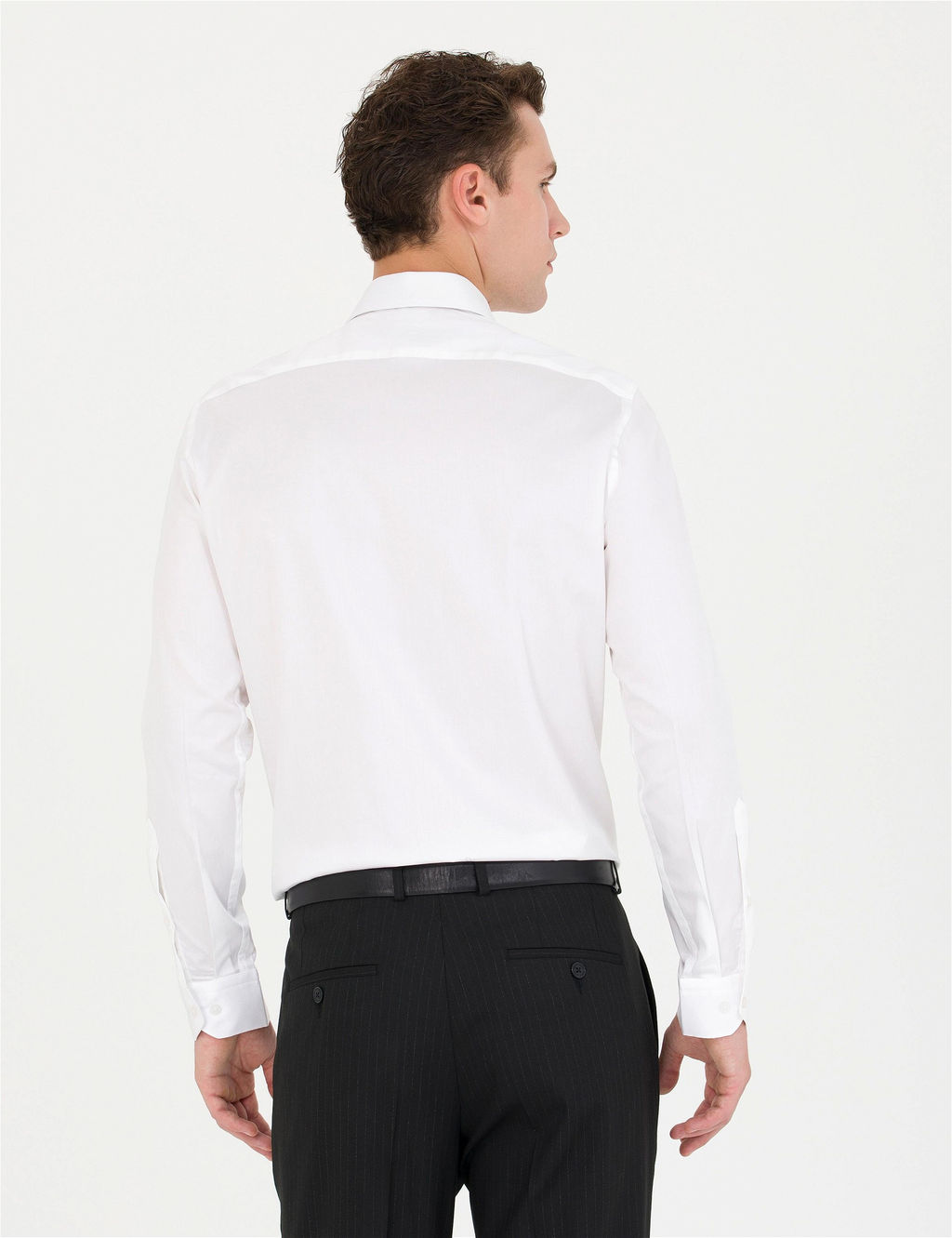 Beyaz Slim Fit Uzun Kollu Basic G_mlek - Pierre cardin фото 5