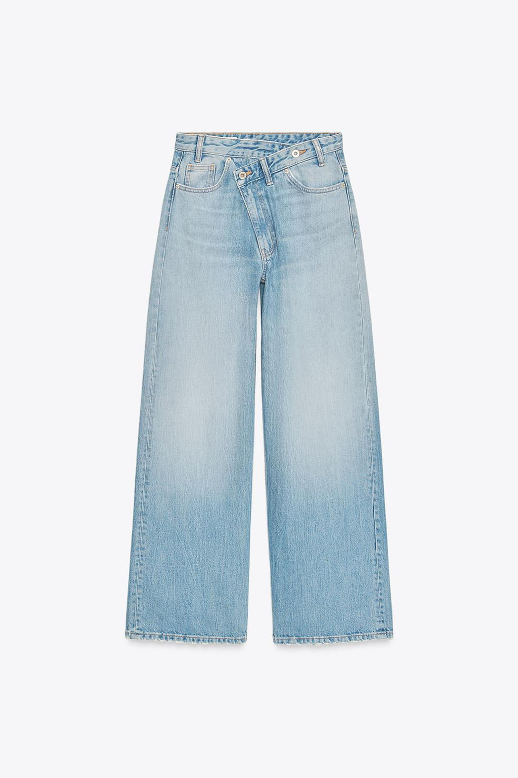 TRF WIDE-LEG HIGH-WAIST JEANS WITH CROSSOVER WAIST - Zara фото 5