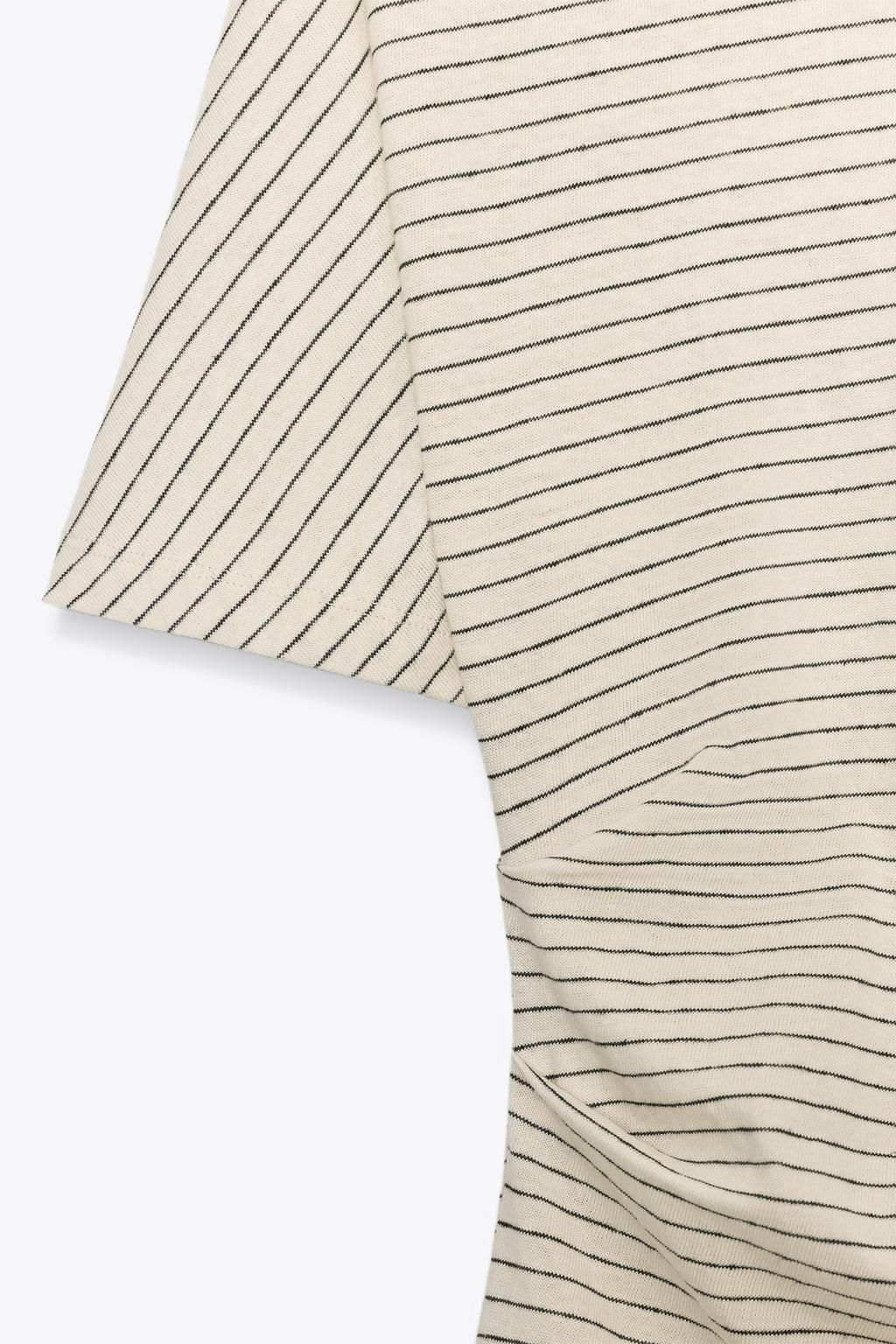 RUSTIC RUCHED T-SHIRT - Zara фото 9