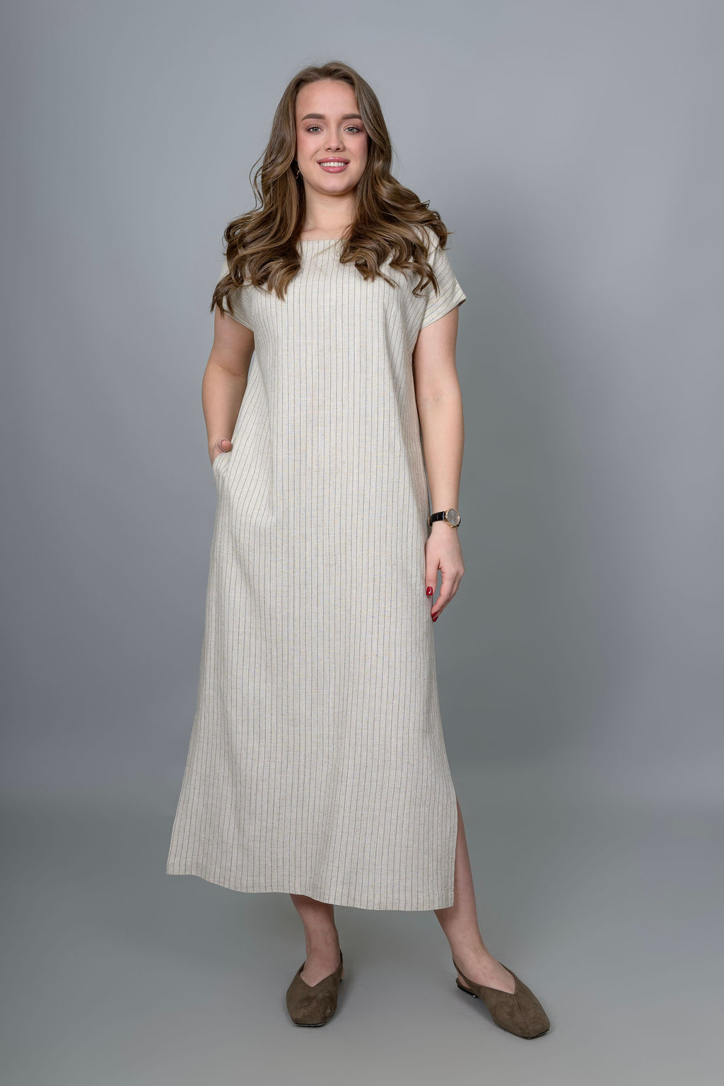 Платье 70% лен 30% вискоза