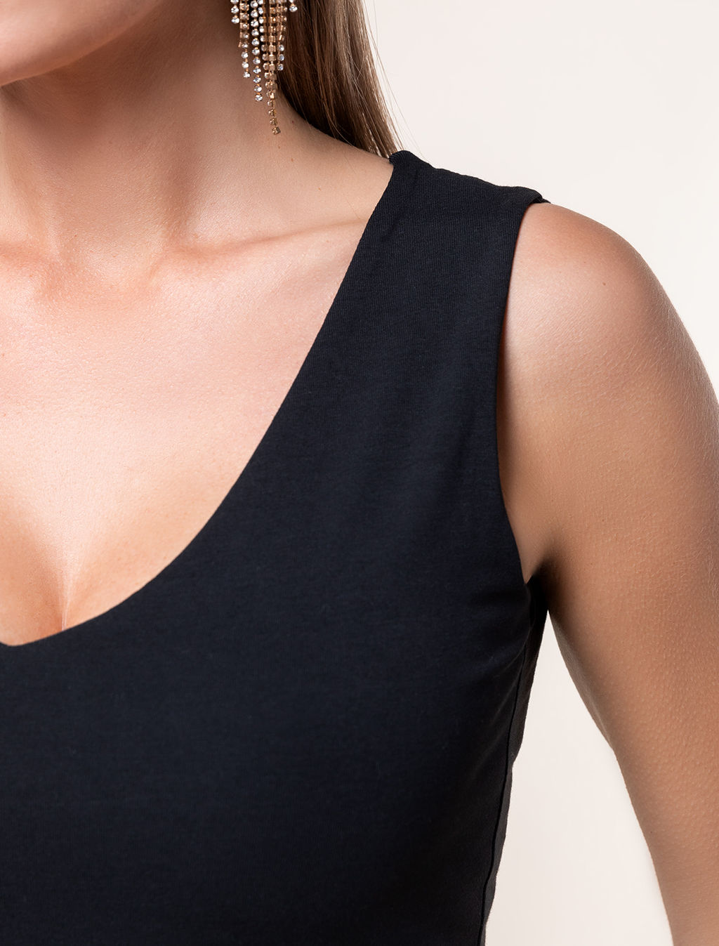 VILATTE / Топ из эластичного хлопка с двойной полочкой для идеальной поддержки  фото 2