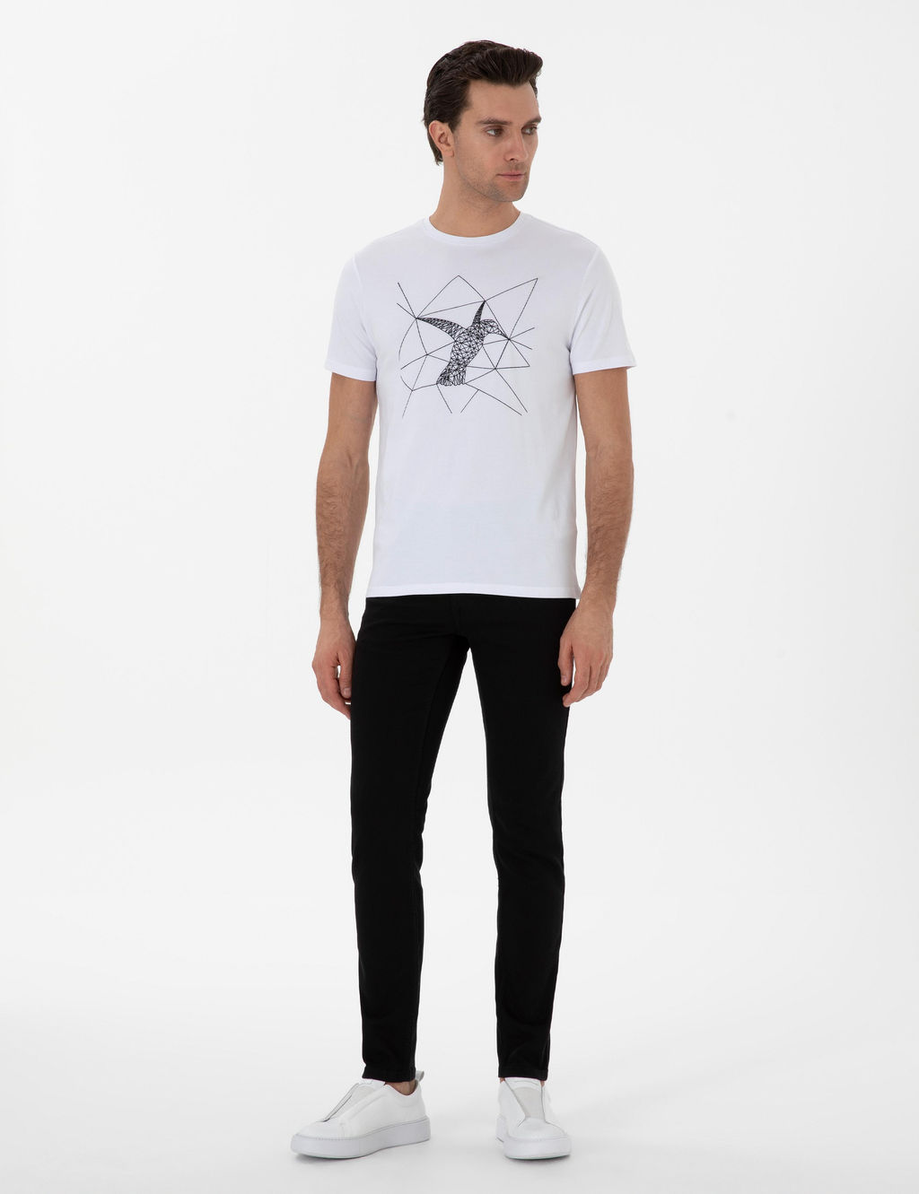 Siyah Slim Fit Pamuk Kar___ml_ Jean Pantolon - Cacharel фото 3