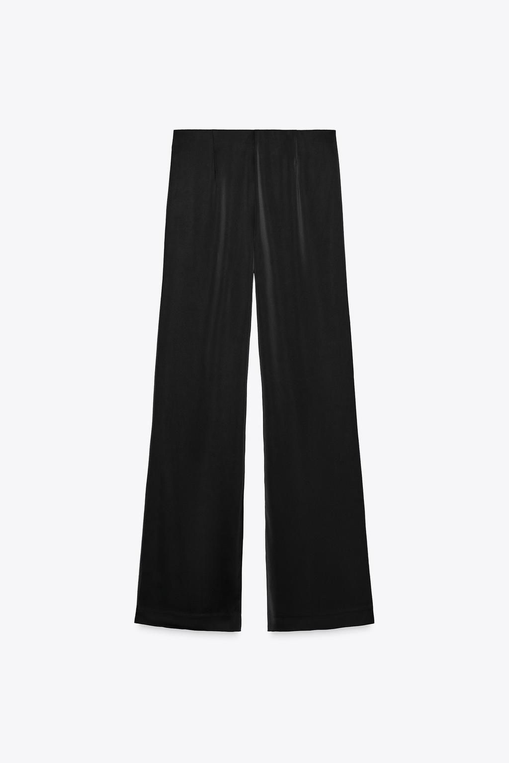 HIGH-WAIST SATIN TROUSERS - Zara фото 11