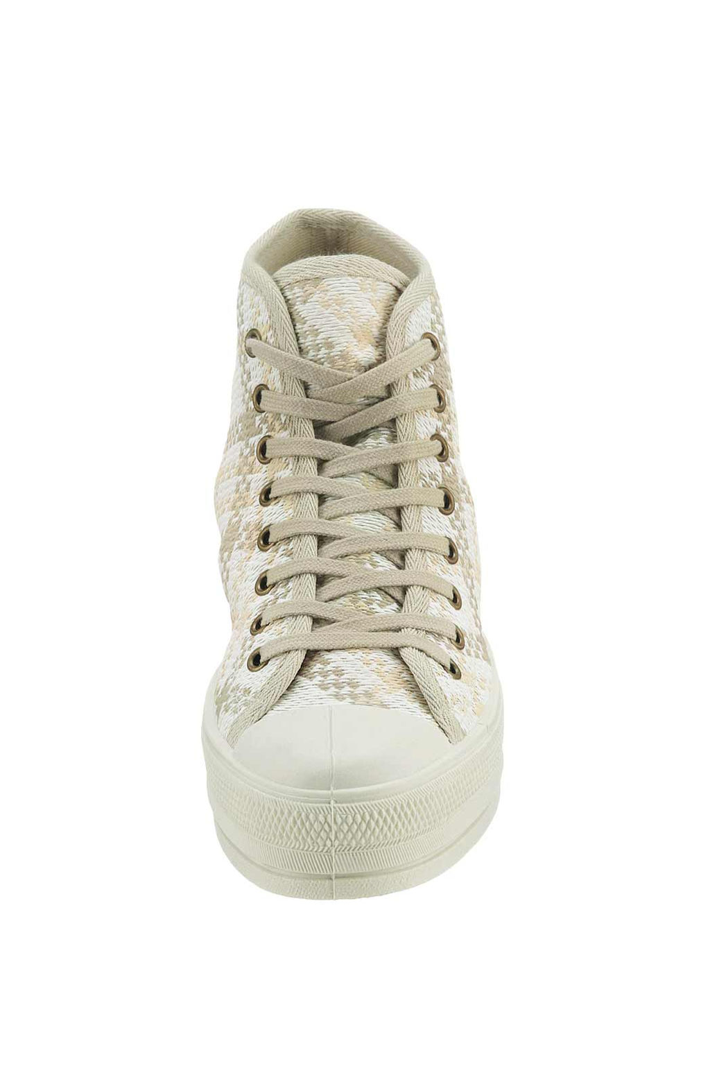 Кеды в клеточку, бежево-серый - Heine фото 9