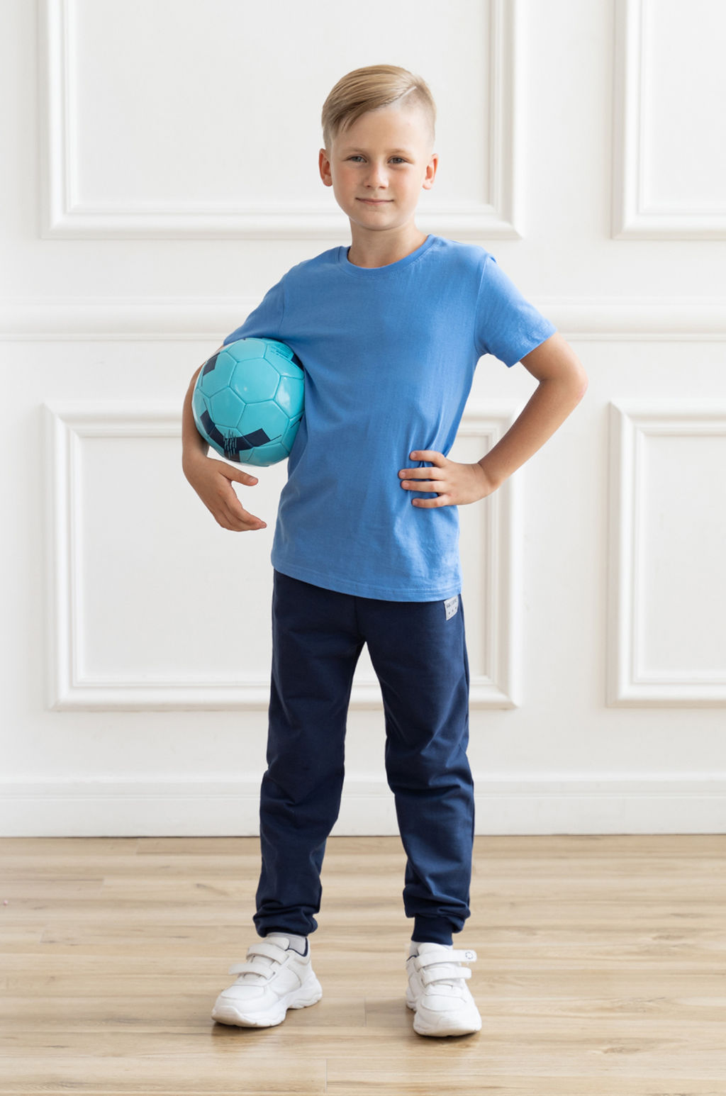 Футболка детская голубая