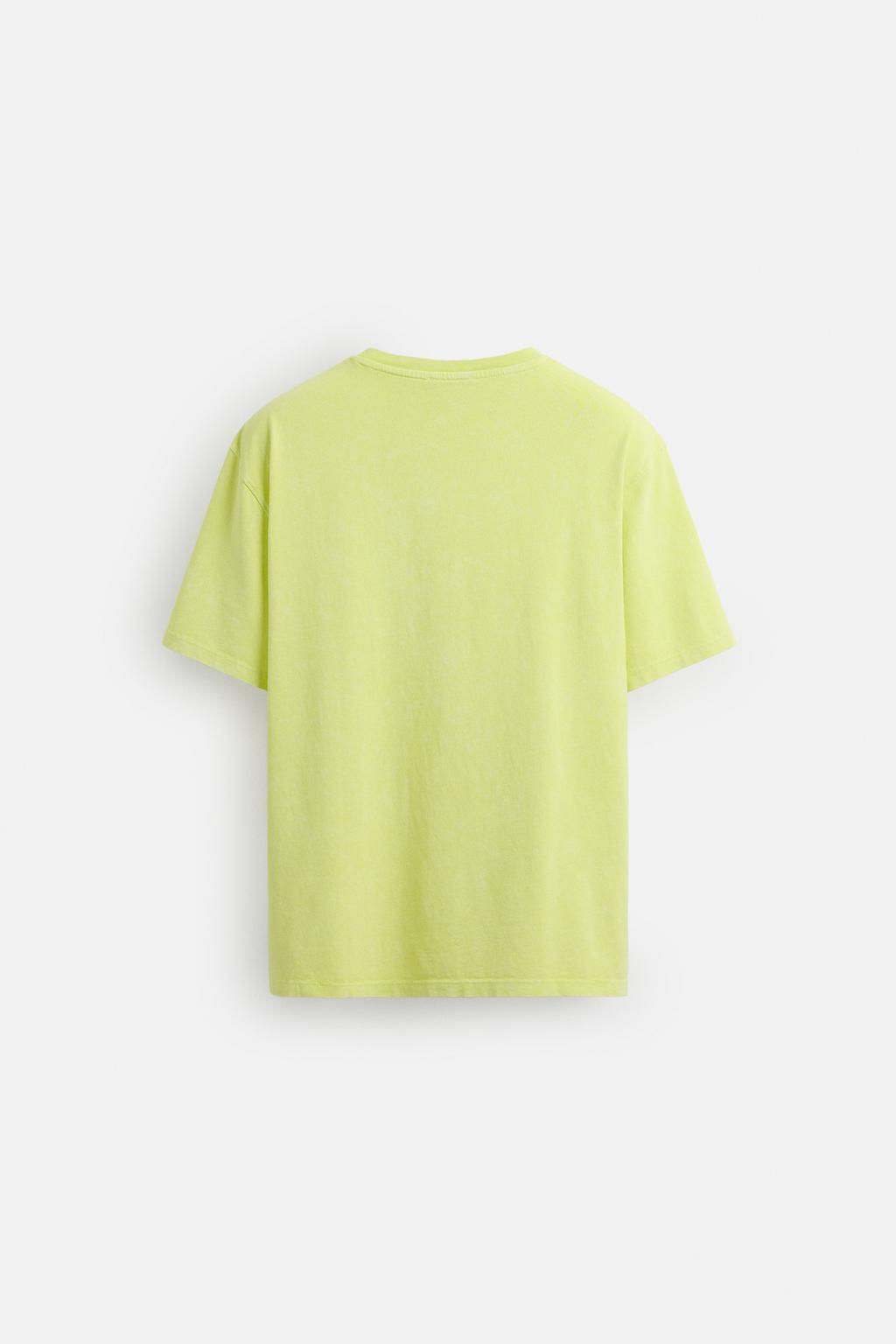WASHED REGULAR FIT T-SHIRT - Zara фото 8