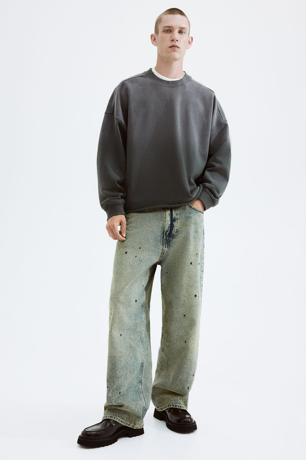 Sudadera efecto lavado Oversized Fit - H&m фото 2