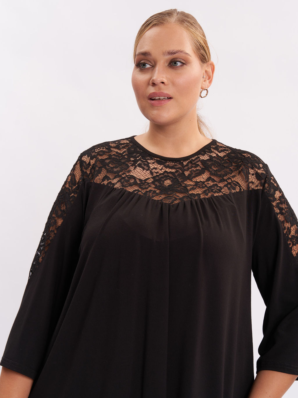 Блузка с кружевом BL17239BLK01 - Артесса фото 5