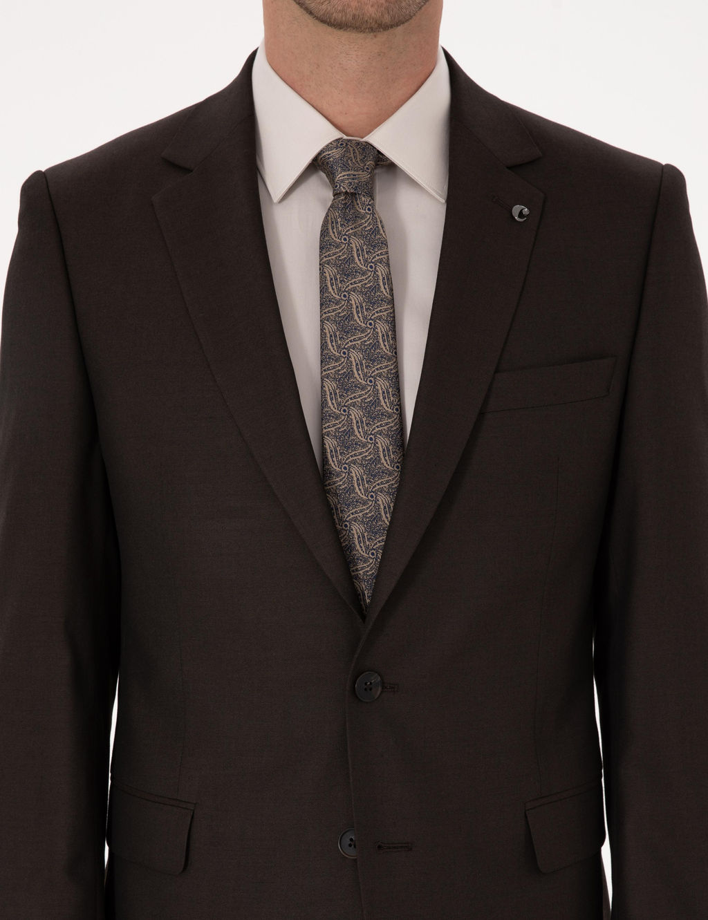 Kahverengi Slim Fit Tak_m Elbise - Cacharel фото 7