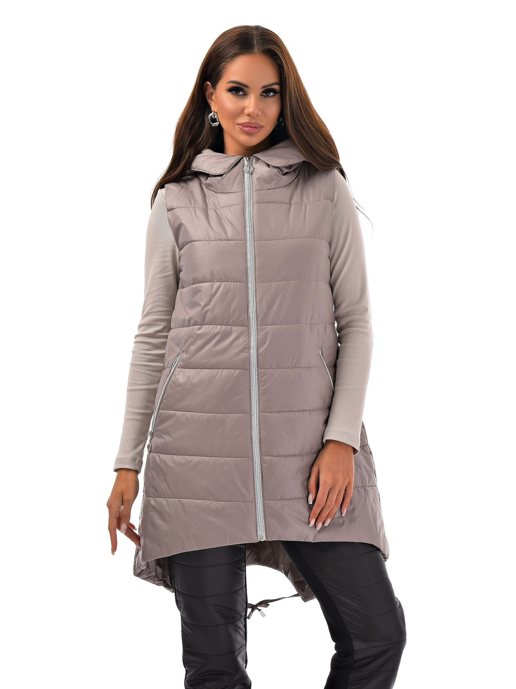 .Жилет из плащевки утепленный синтепон 150г - А+б коллекция фото 8