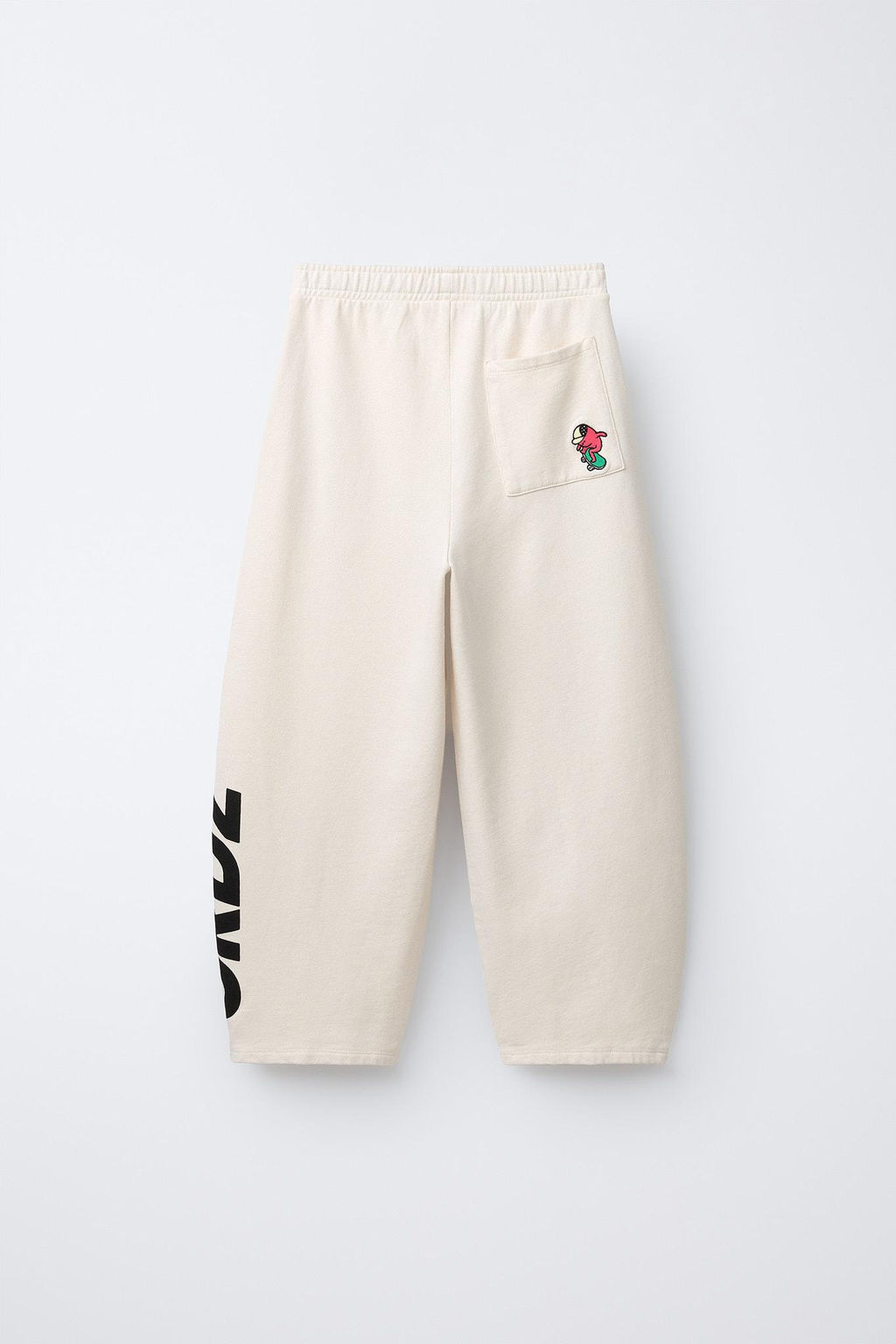 PANTAL?N FELPA BARREL LOGO / Blanco roto - Zara фото 2