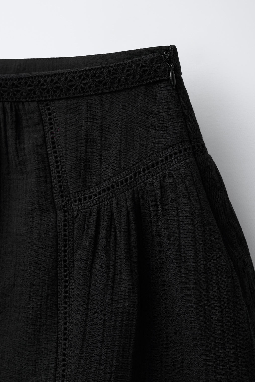 BRODERIE ANGLAISE RUFFLE SKIRT - Zara фото 8
