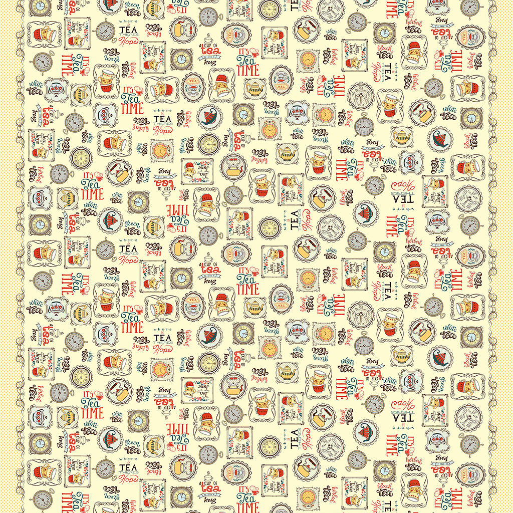 Скатерть 120х145см Чаепитие, длина стола до 105см, на 4 персоны, рогожка (хлопок 100%) 171г/м2, упаковка классическая, пакет ПВХ 28х41см, Домашняя мода (Россия)  фото 2