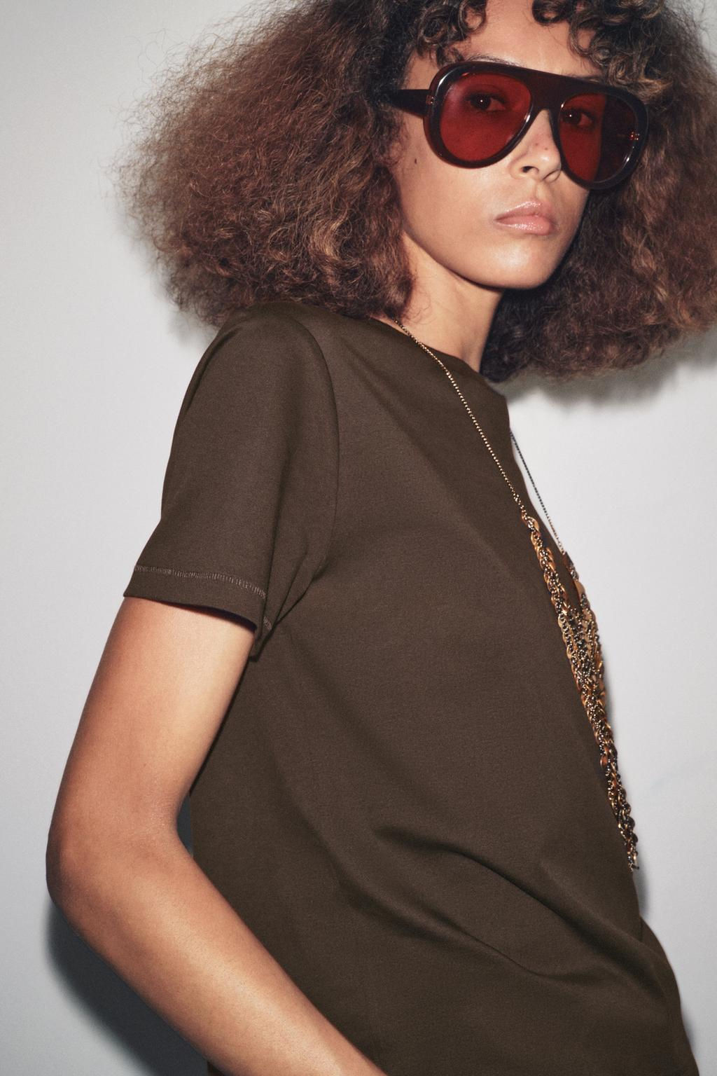 MERCERISED COTTON T-SHIRT - Zara фото 9