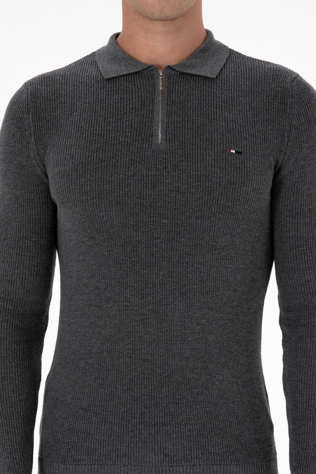 Erkek Antrasit Melanj Basic Kazak - U.s. polo assn фото 6