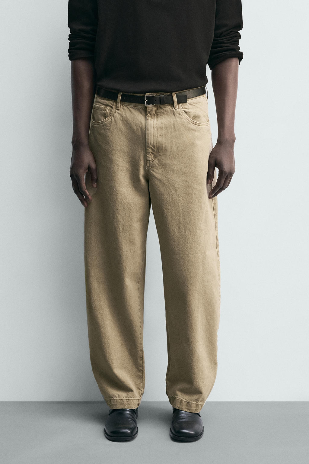 PANTAL?N STRAIGHT FIT LAVADO / Beige - Zara фото 11