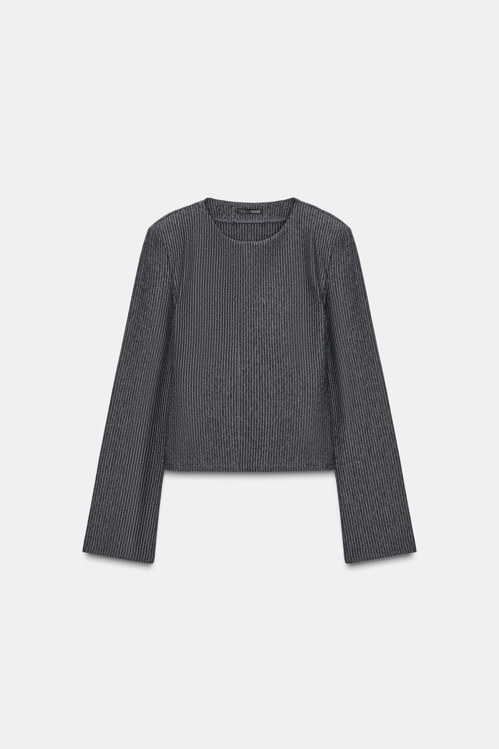 TOP WITH SHOULDER PADS AND PINSTRIPE - Zara фото 7