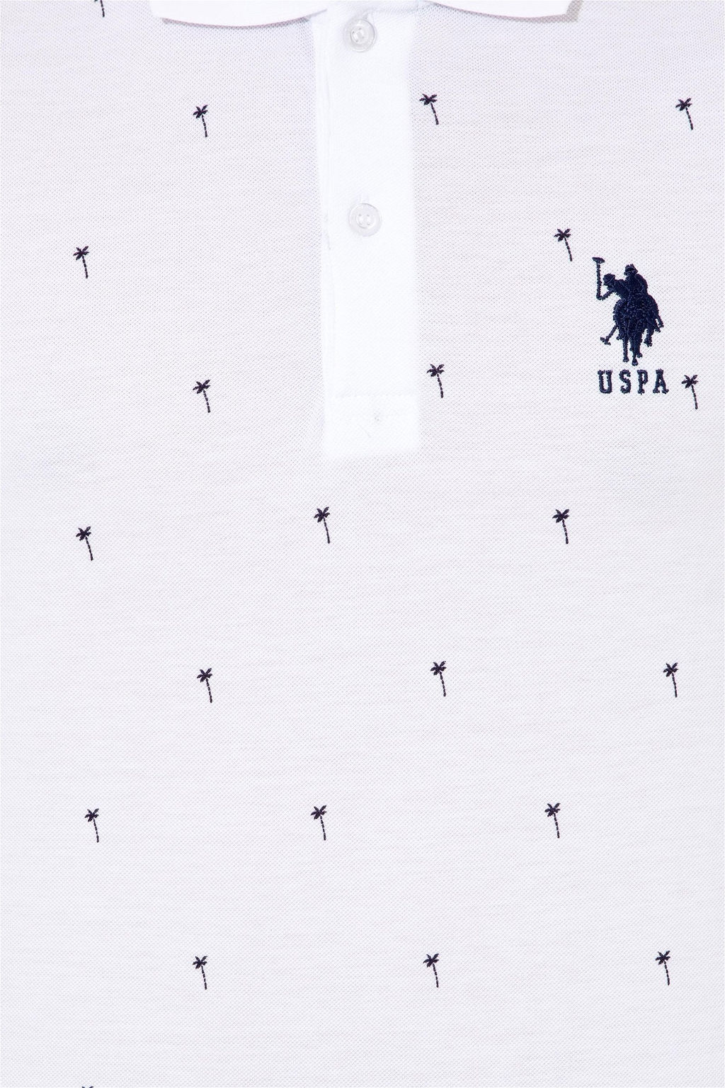 U. S. Polo Assn Мужская белая футболка с воротником-поло - U.s. polo assn фото 12