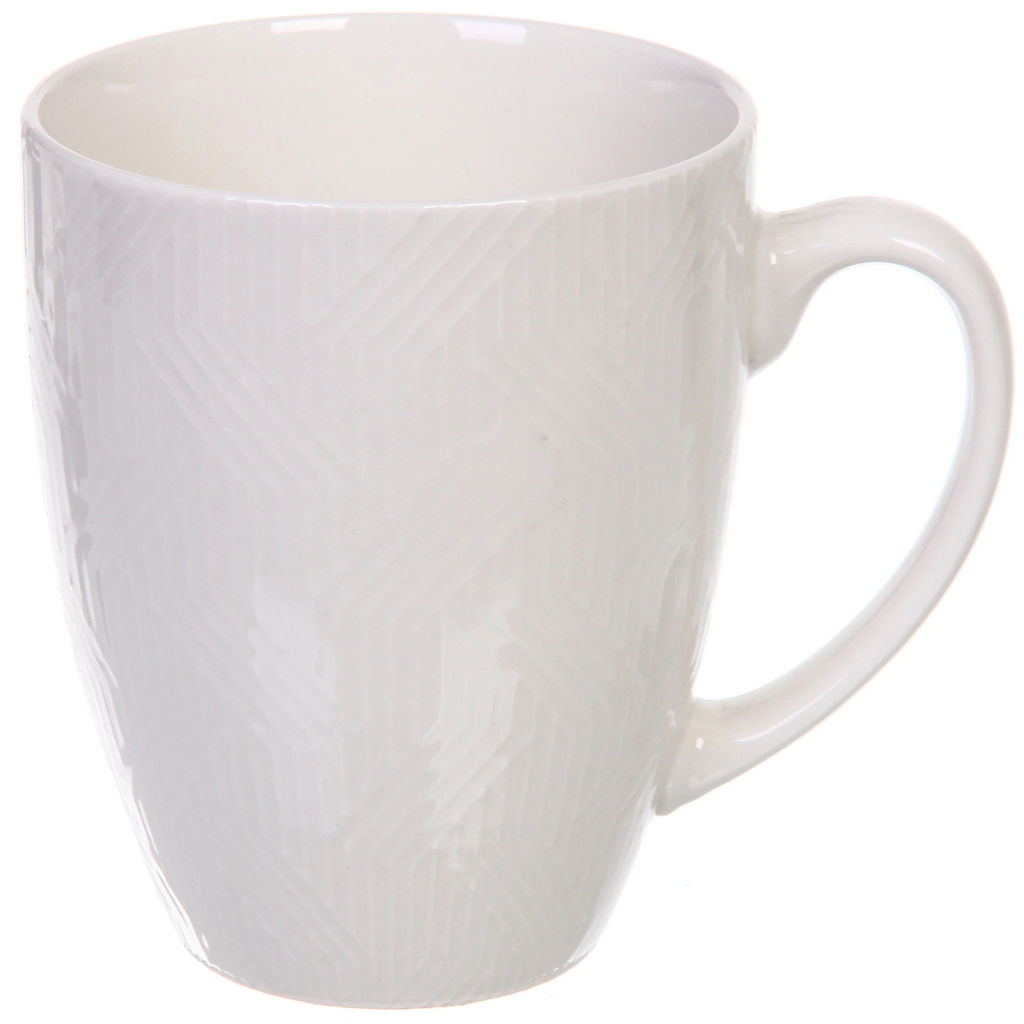 Цена за 3 шт. Кружка керамическая 450мл "Белая" полосы