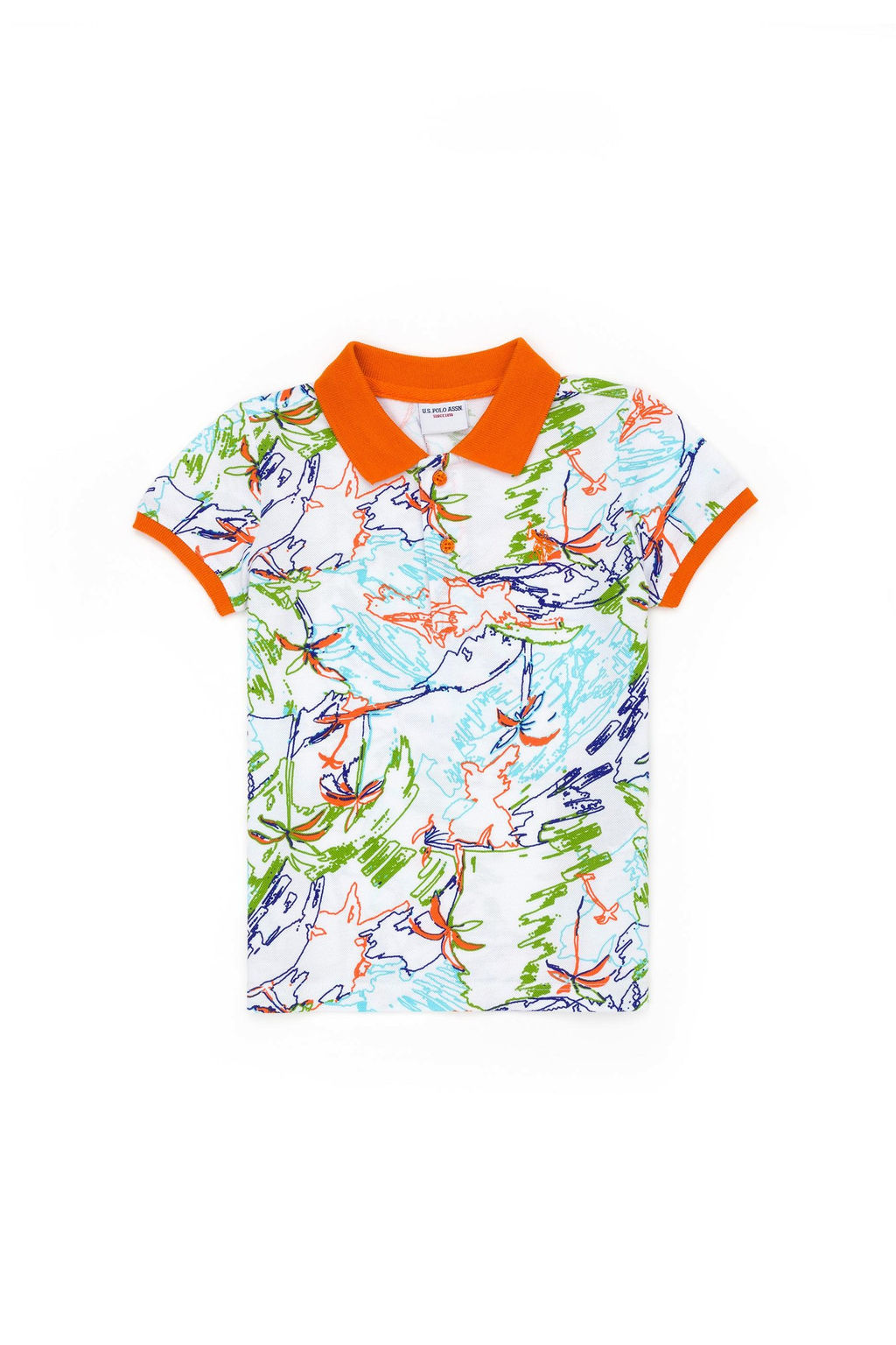 Оранжевая футболка-поло для мальчика Неожиданная скидка в корзине - U.s. polo assn фото 2