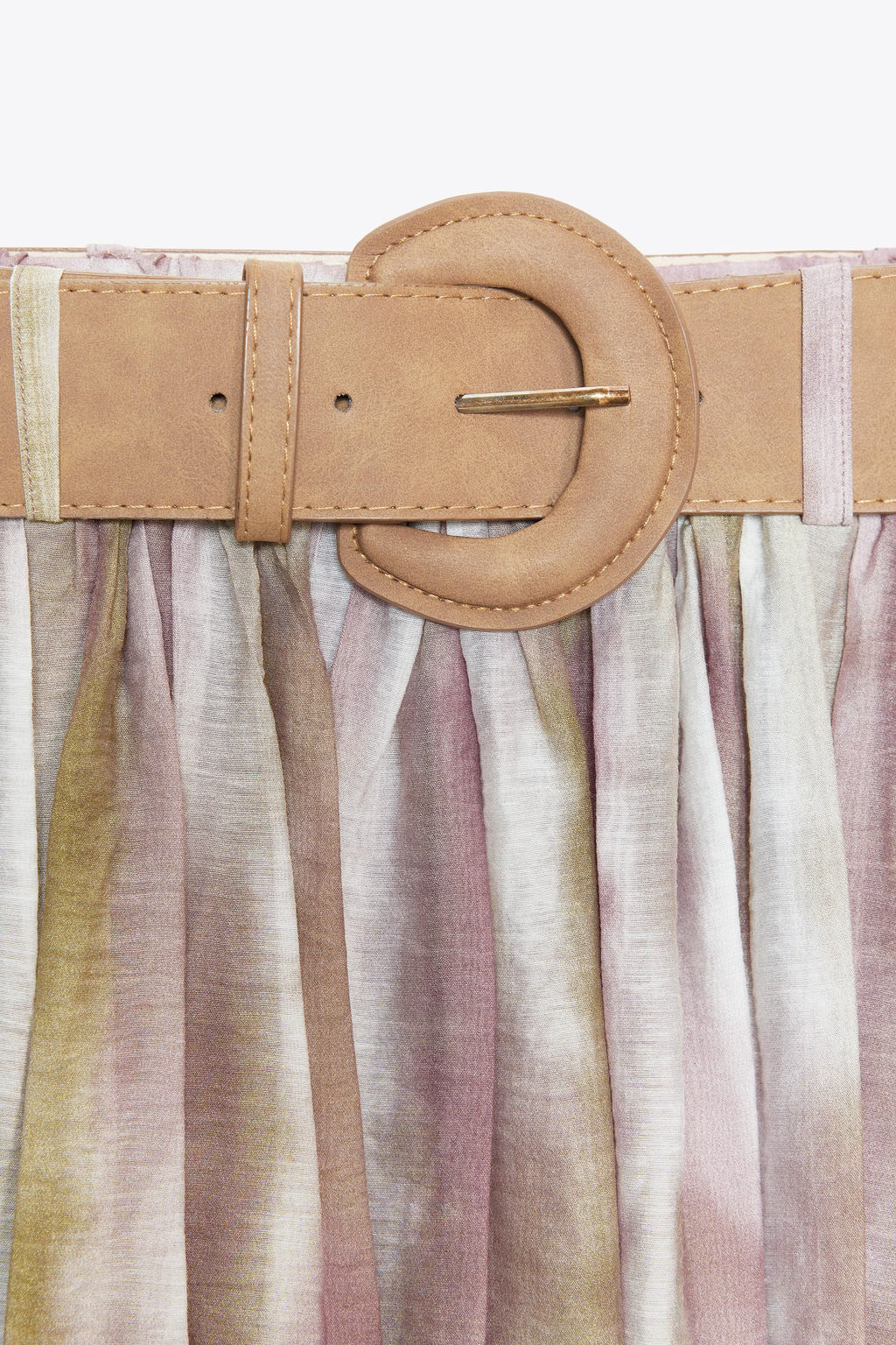 PRINTED MIDI SKIRT WITH BELT - Zara фото 9