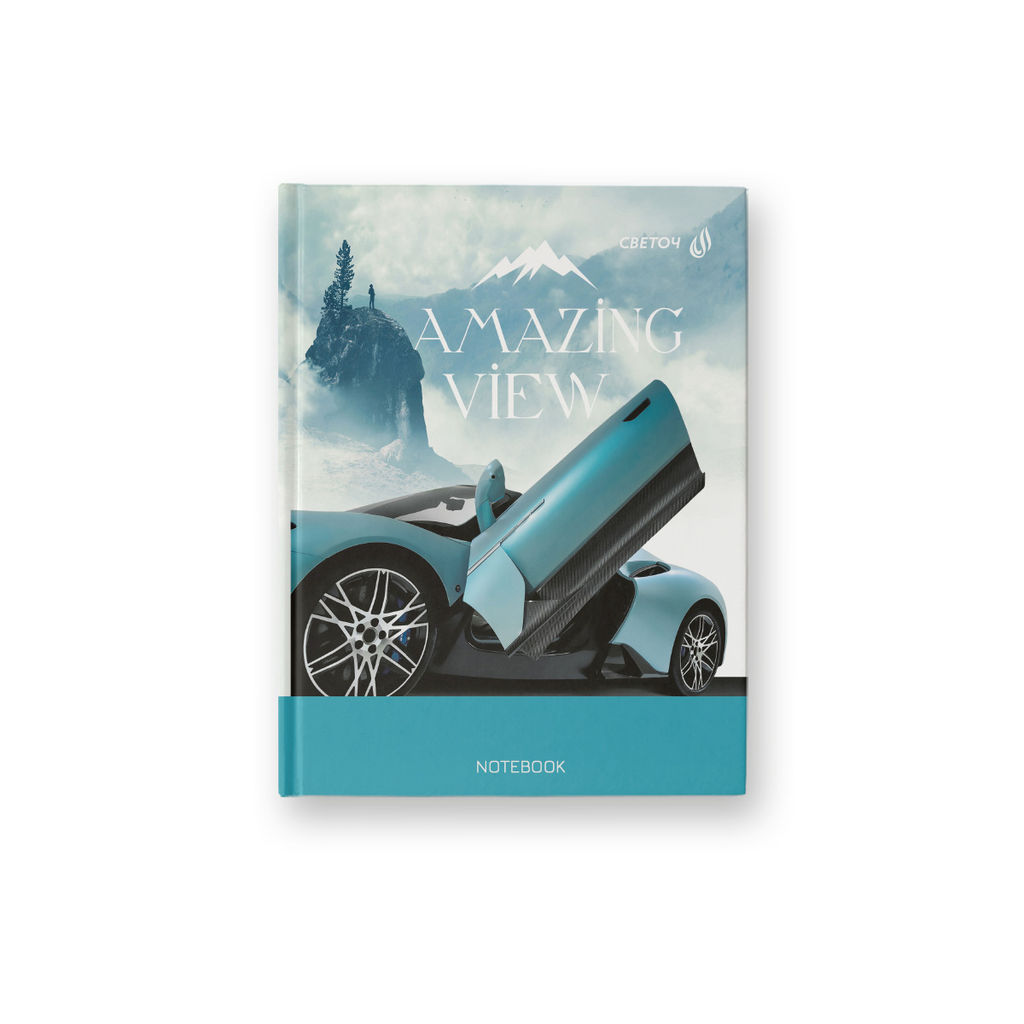 Светоч Бизнес-блокнот, матовая ламинация, 64ББТ6_9_5_1 A6 64 л. 24 шт. клетка Горными тропами 000893