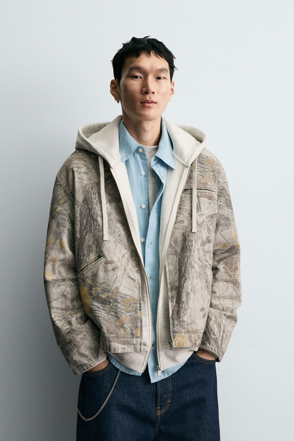 WASHED JACKET ABSTRACT PRINT - Zara фото 2