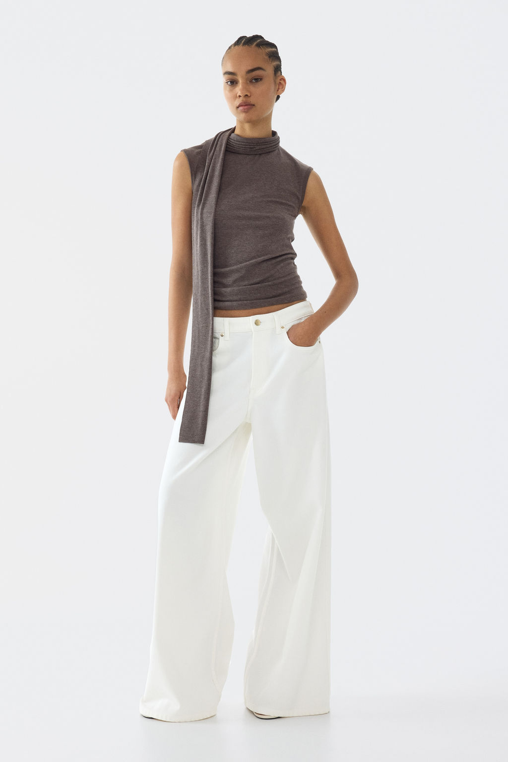 Top con cuello fular - H&m фото 4