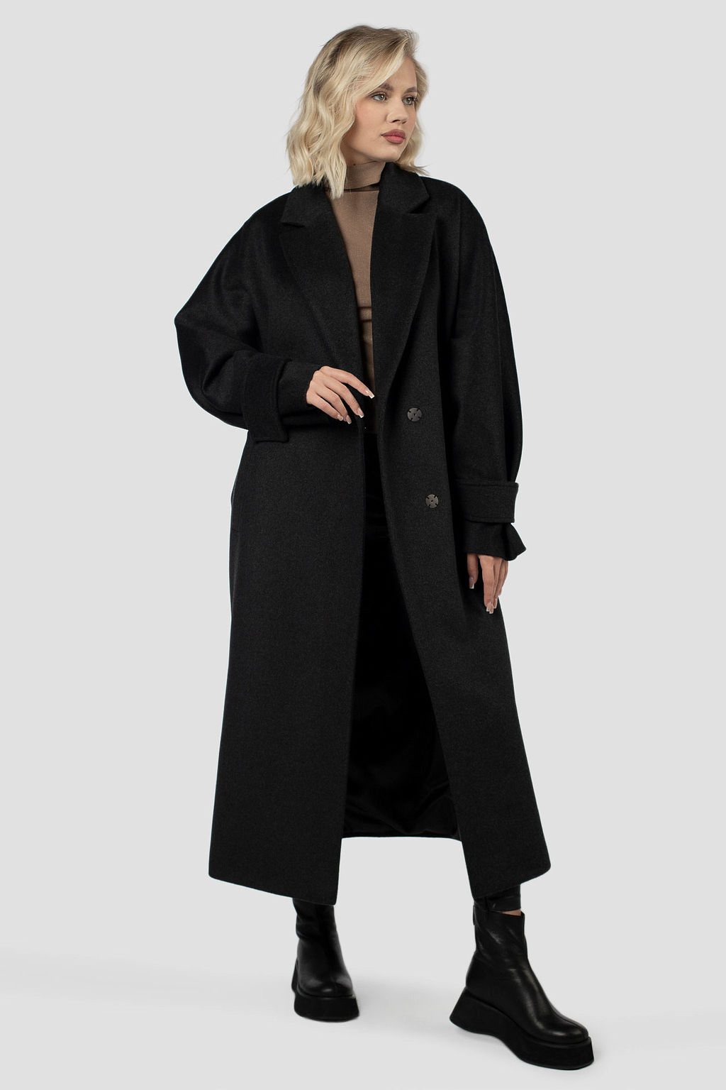 01-12013 Пальто женское демисезонное (пояс) - El podio фото 3