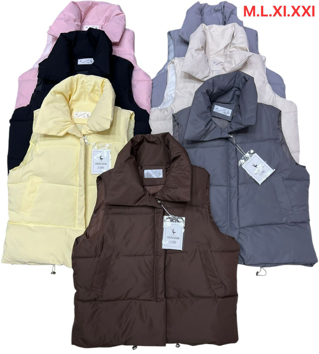 K13029 Жилет синтепоновый КОРИЧНЕВЫЙ - Brand фото 2