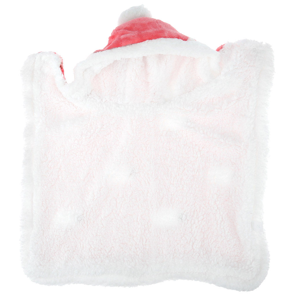 Пэт тойс (Pet toys) Одежда для собаки Накидка на меху Овечка с капюшоном, с помпоном, на кнопках, р-р S, длина спинки 29см/обхват шеи 28-32см, цвет-розовый, флис/искусственный мех (100% полиэстер) (Китай) - Домашняя мода фото 6