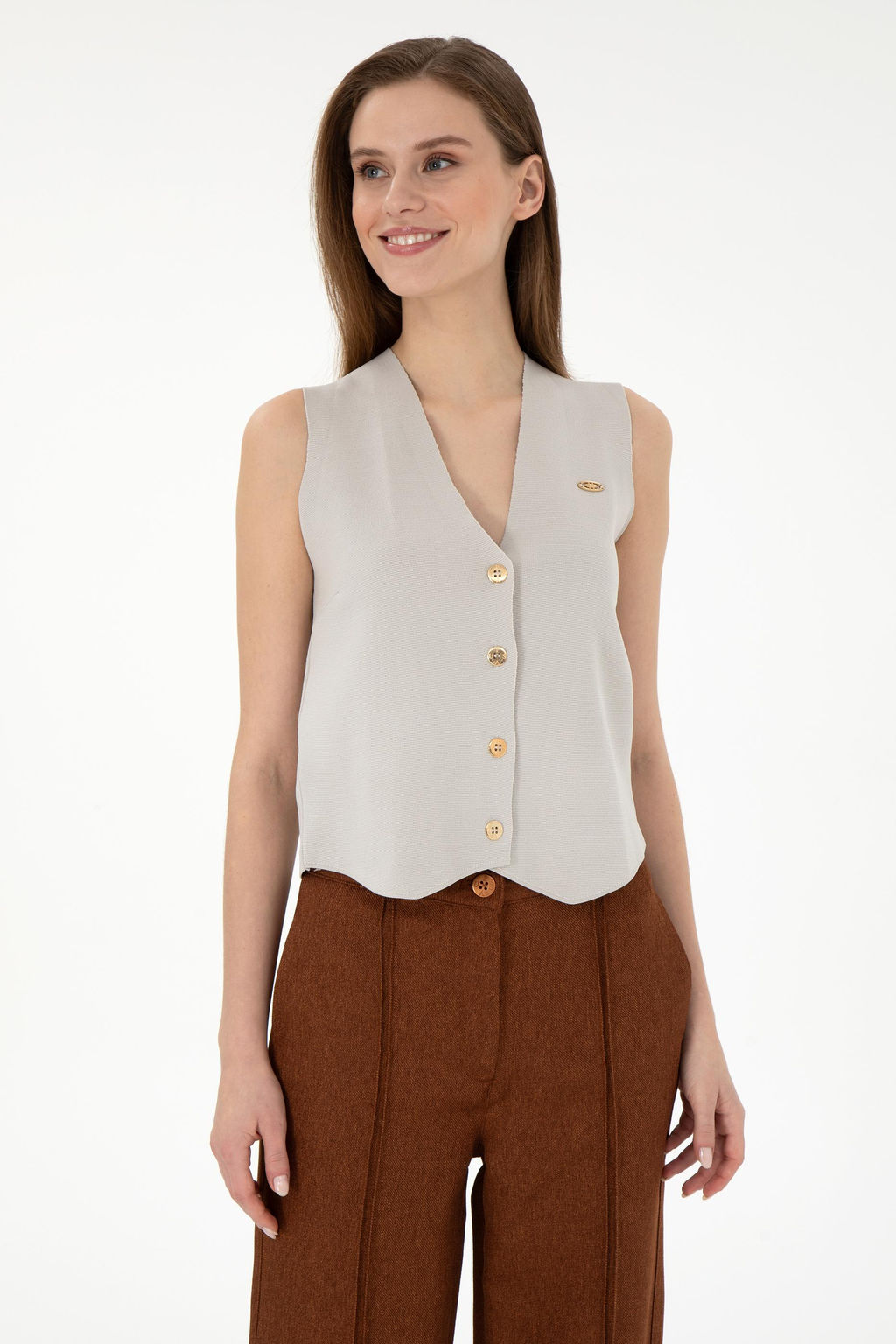 Женский трикотажный жилет с камнями Неожиданная скидка в корзине