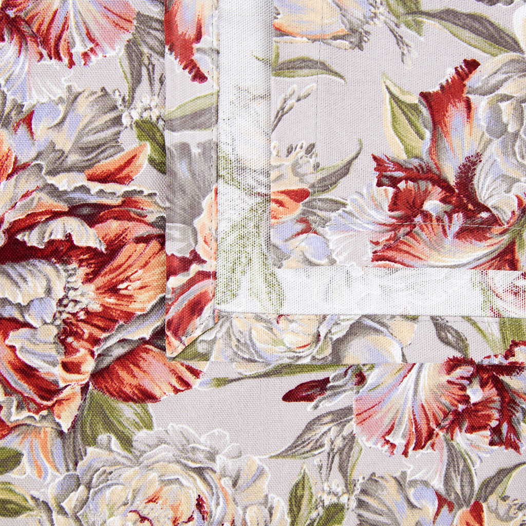 Душистый пион К Скатерть 220х145см, длина стола до 180см, на 8-10 персон, хлопок Премиум 186г/м2, Домашняя мода (Россия)  фото 3