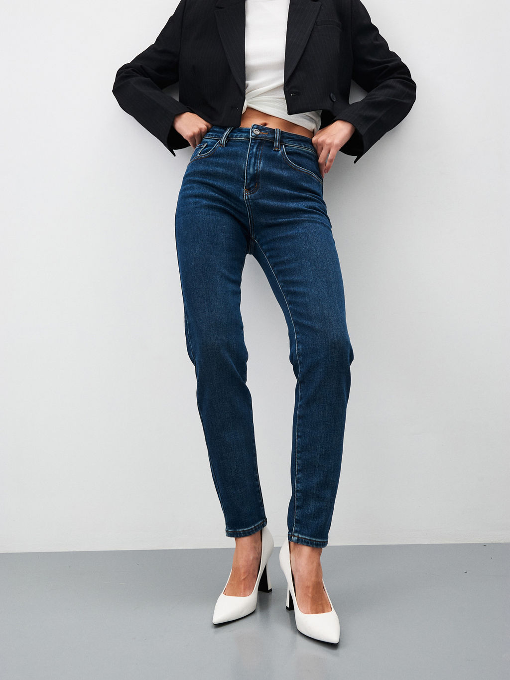 Утепленные Женские Джинсы Мом Ут. Начёс - Mossmore фото 2