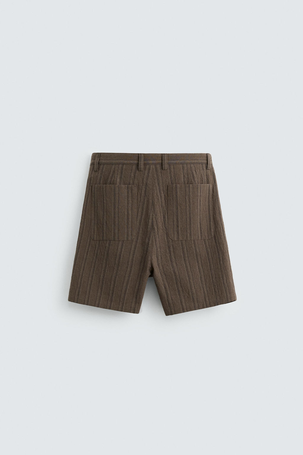 STRIPED REGULAR FIT BERMUDA SHORTS - Zara фото 8