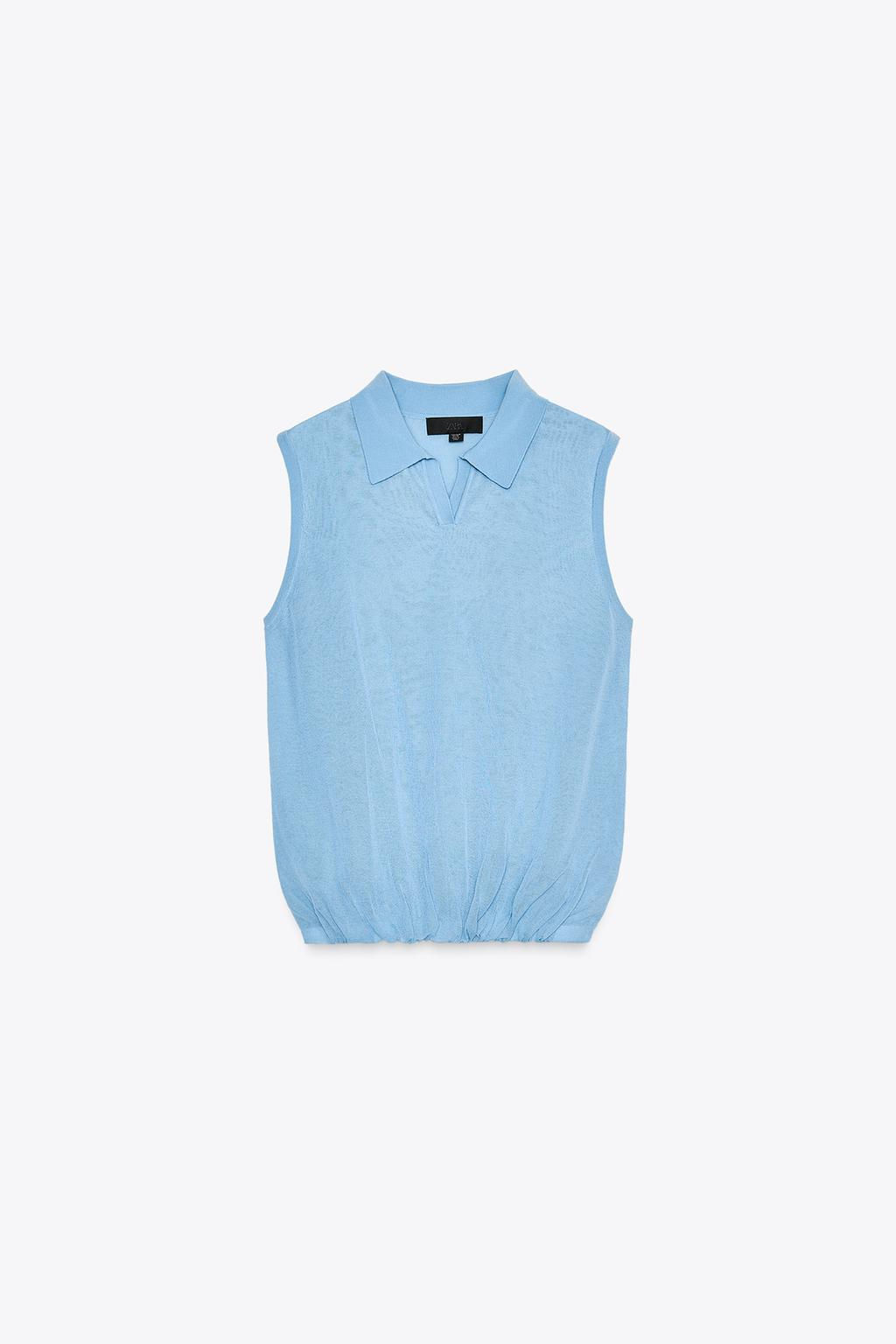 KNITTED POLO TOP - Zara фото 8