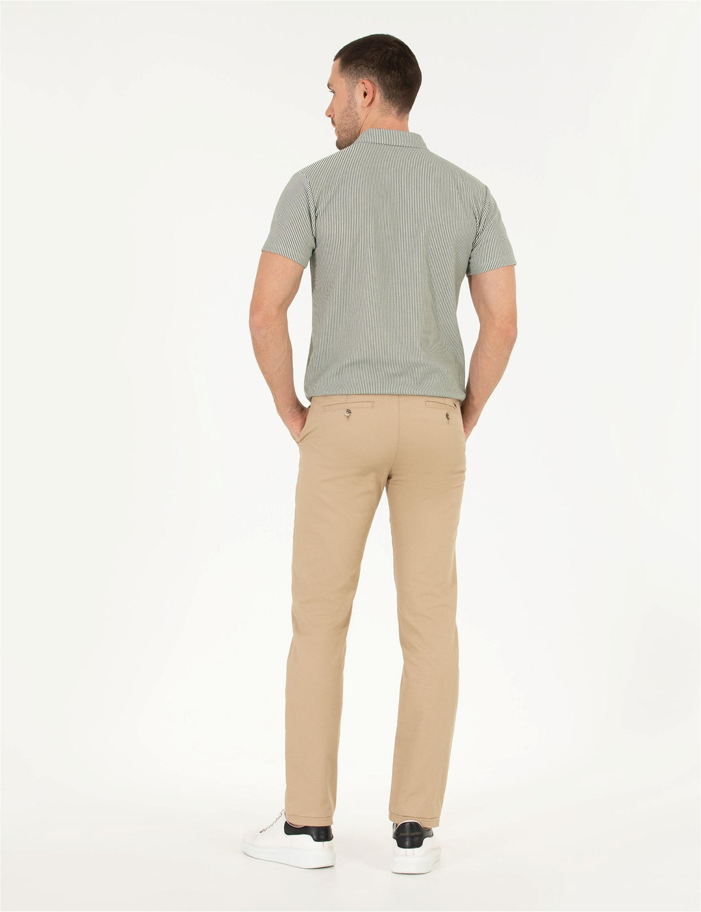 Bej Regular Fit Kanvas Pantolon - Pierre cardin фото 4