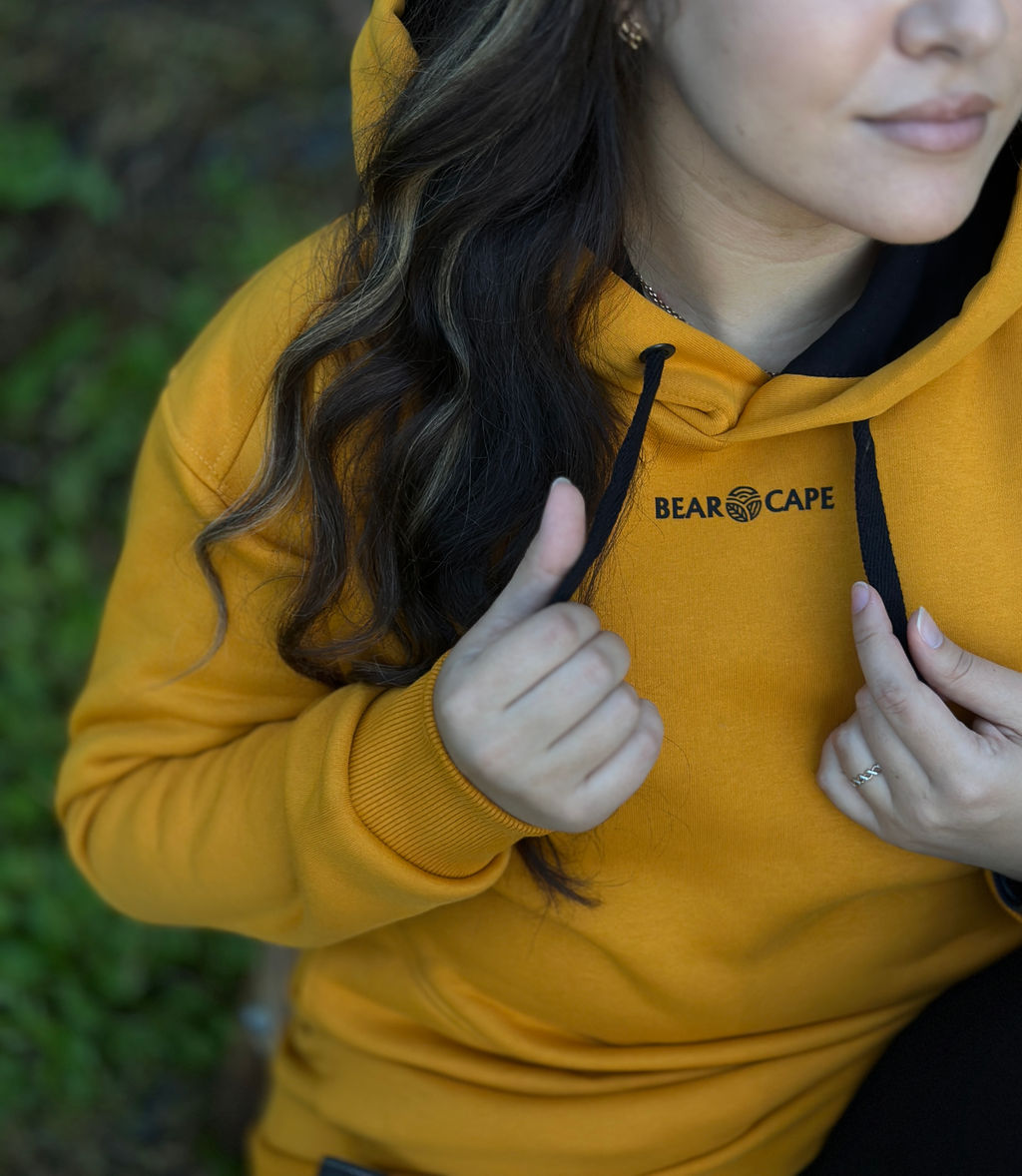 Худи универсальное Bearcape с начёсом Ф3 (горчица)  фото 6