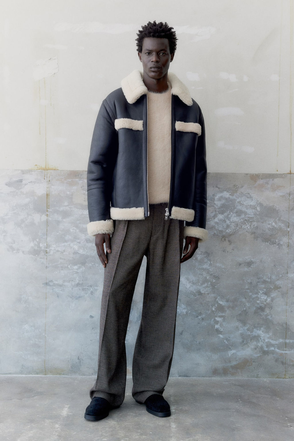 Chaqueta de aviador de piel - H&m фото 3