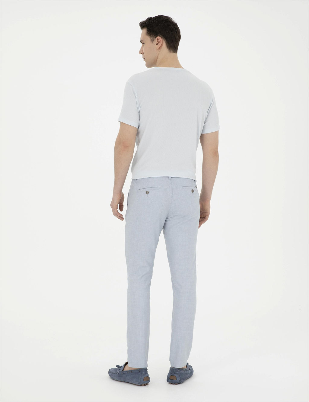 A__k Mavi Slim Fit Kanvas Pantolon - Pierre cardin фото 4