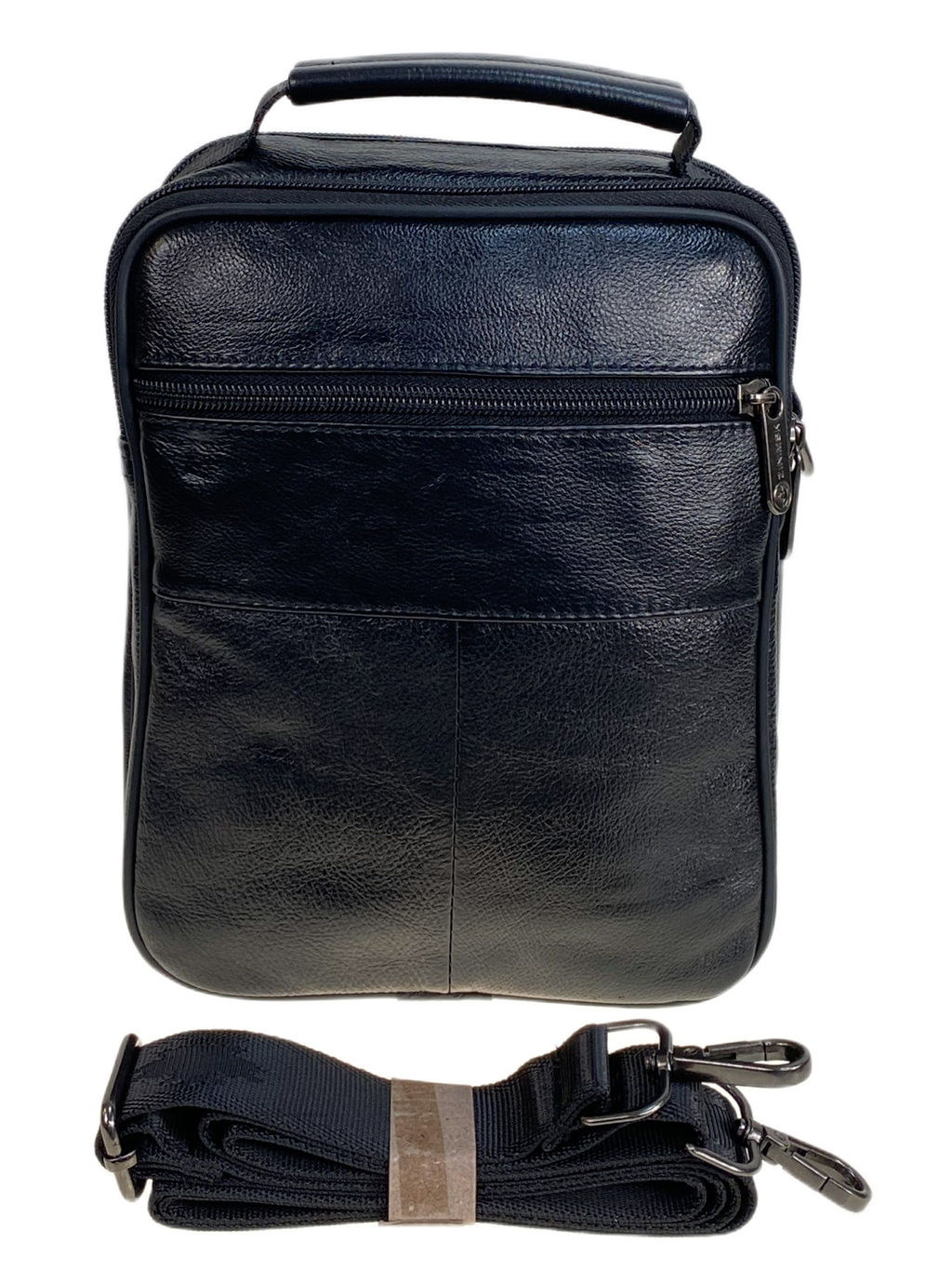 Сумка мужская из натуральной кожи, цвет черный - Greta фото 2