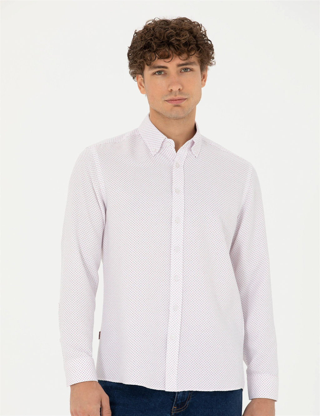 Bordo Slim Fit Uzun Kollu G_mlek