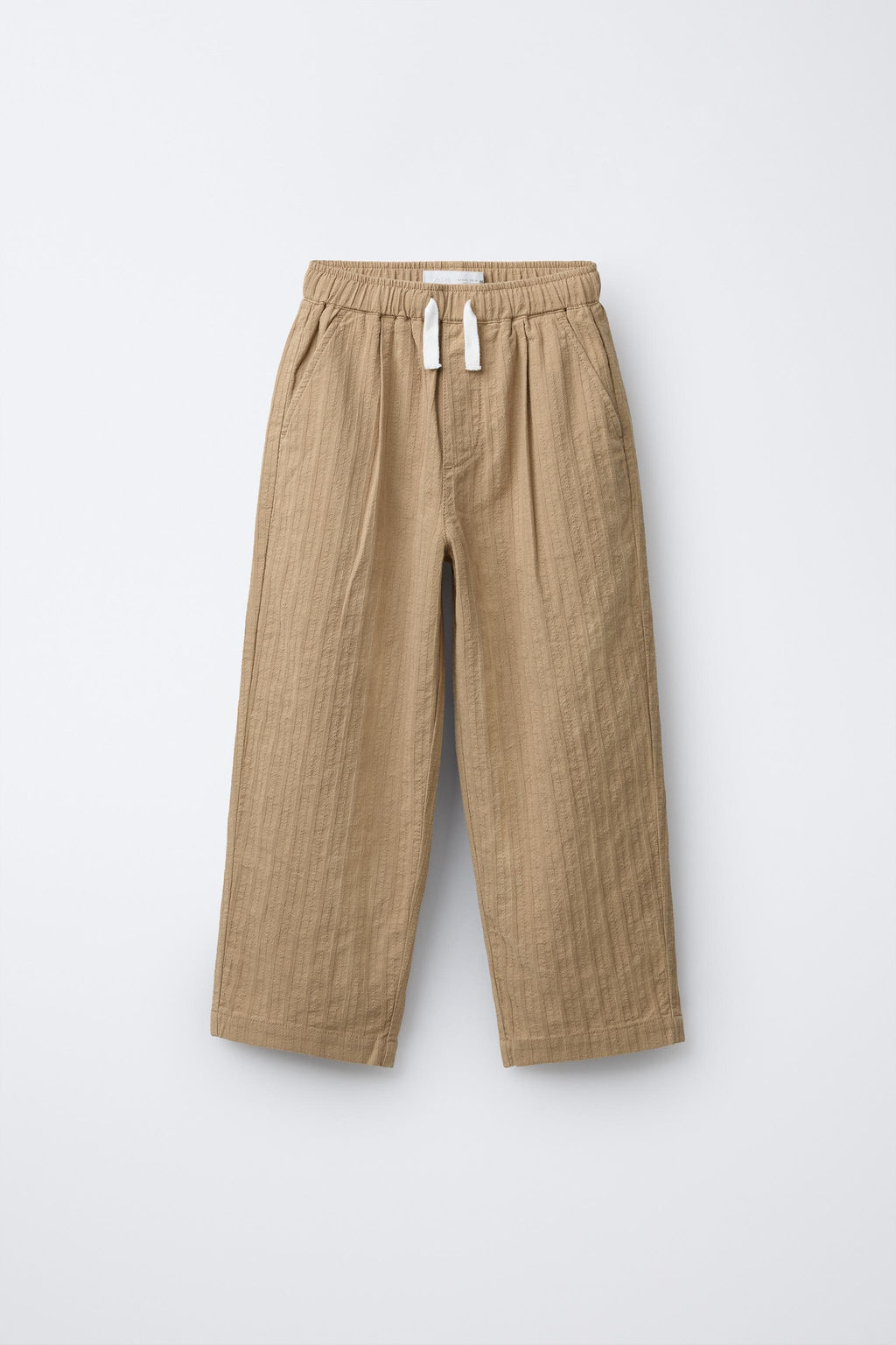 PANTAL?N STRAIGHT PINZAS TEXTURA / Ocre - Zara фото 2