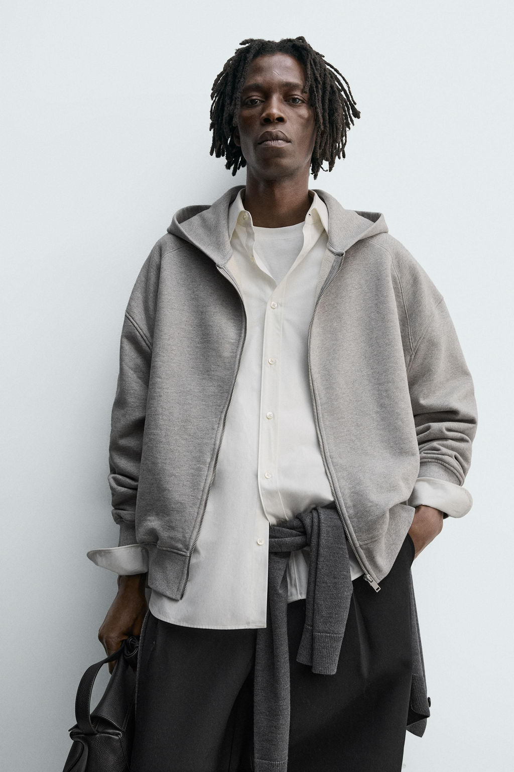 ZIP-UP HOODIE WITH LABEL - Zara фото 5