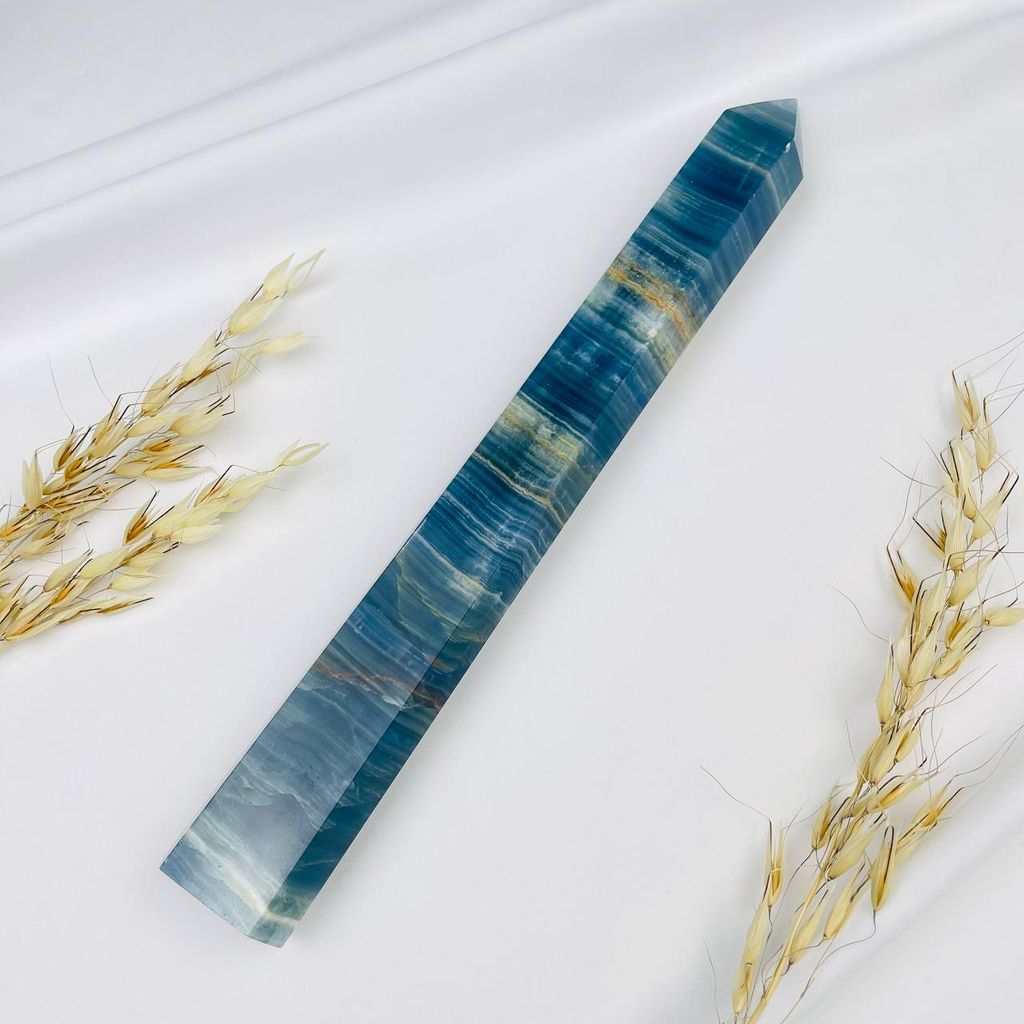 Кристалл из голубого карибского Кальцита - Радуга самоцветов фото 3