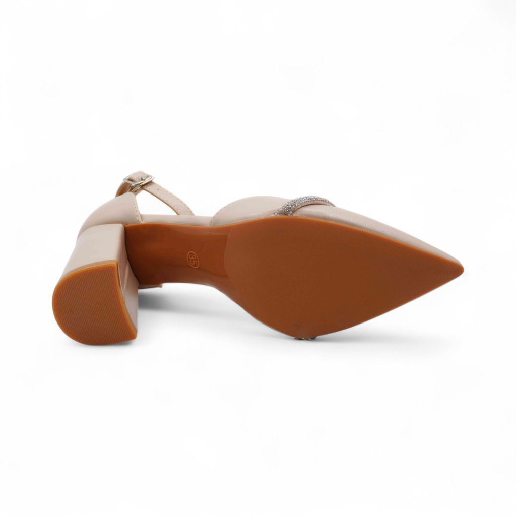 Женские туфли V224-3 бежевые - Ahgel stars фото 3