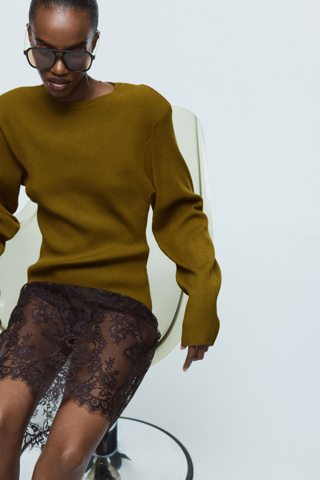 Top en punto de canal? con hombreras - H&m фото 7