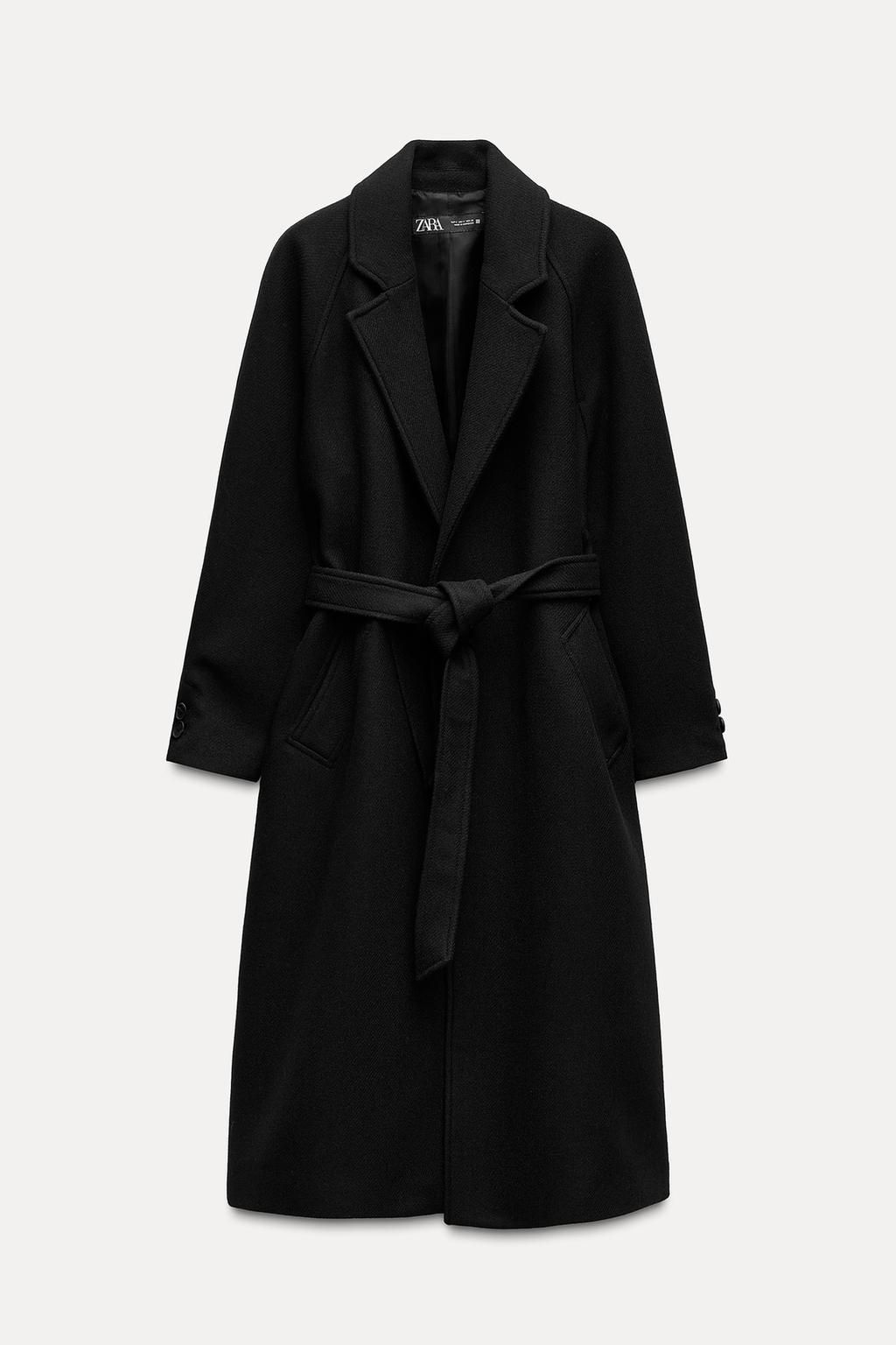 LONG WOOL BELTED COAT - Zara фото 6