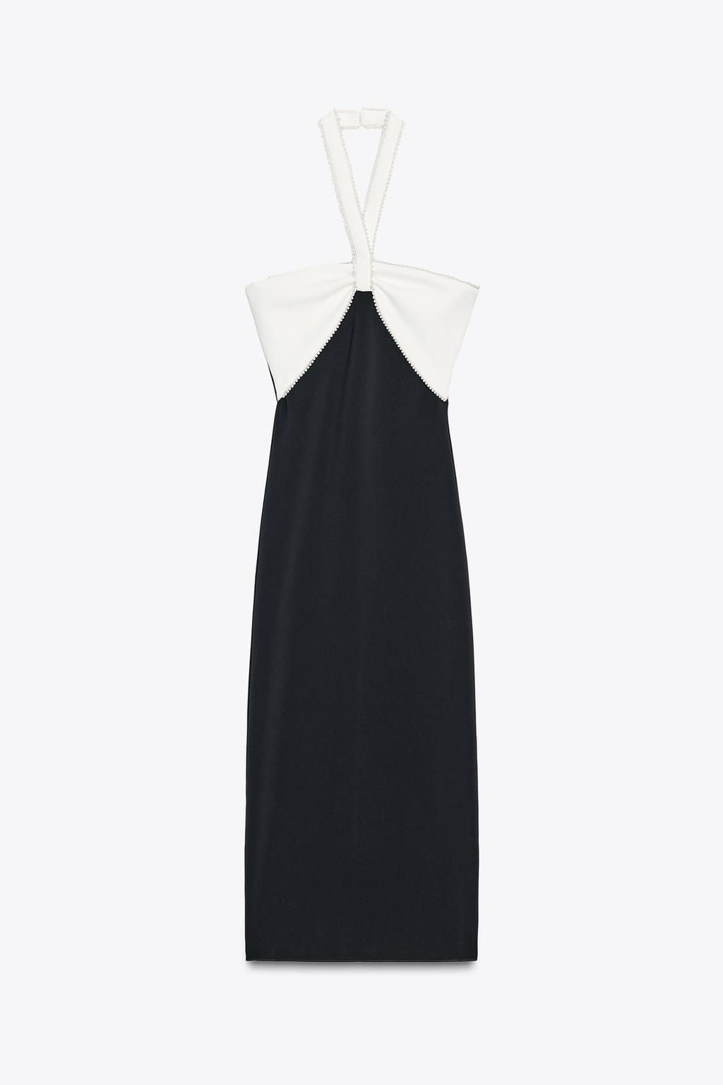 STRETCH MIDI DRESS WITH TIE - Zara фото 7
