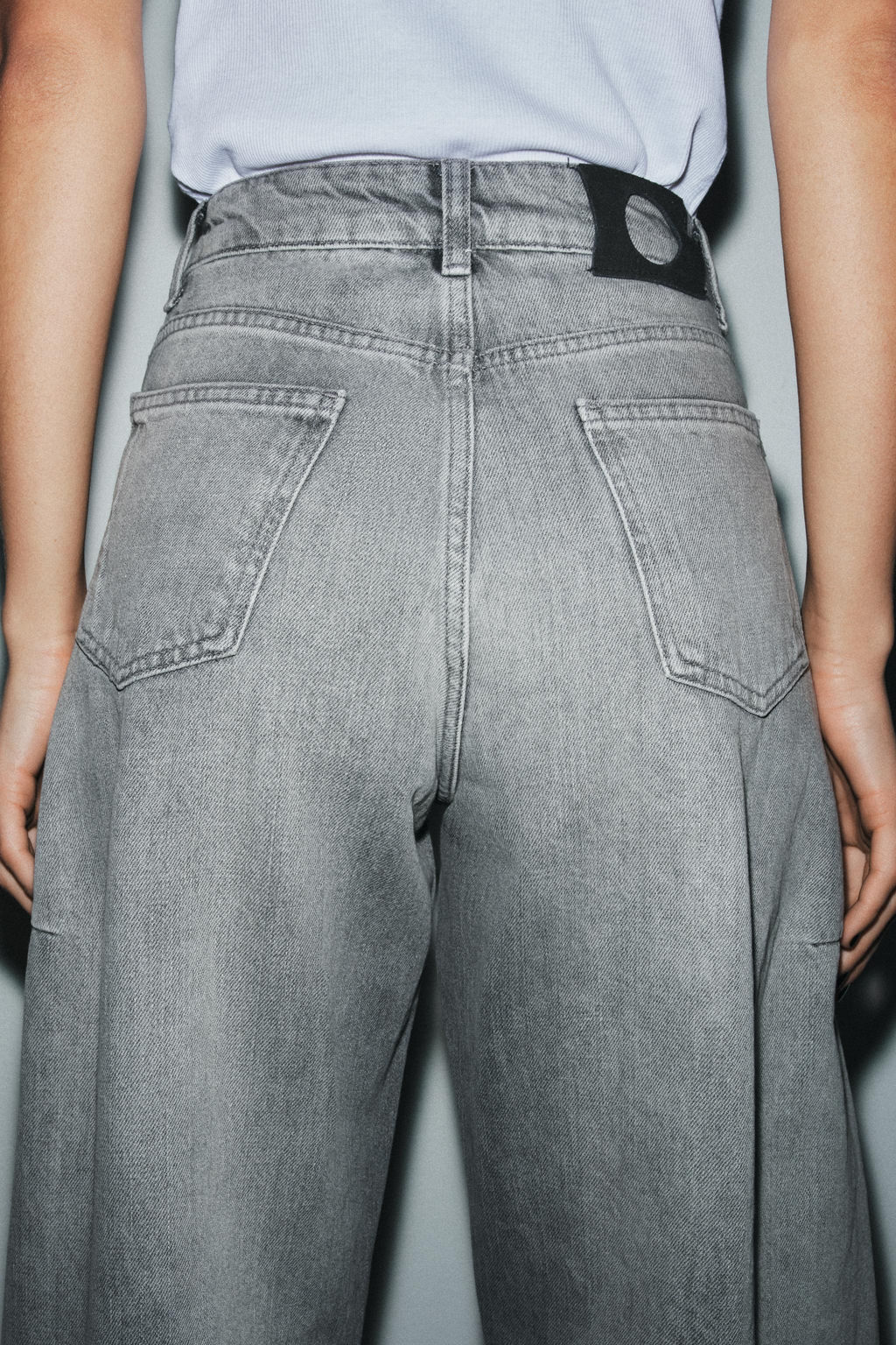 JEANS ZW COLLECTION ANKLE BALLOON TIRO MEDIO / Gris - Zara фото 9
